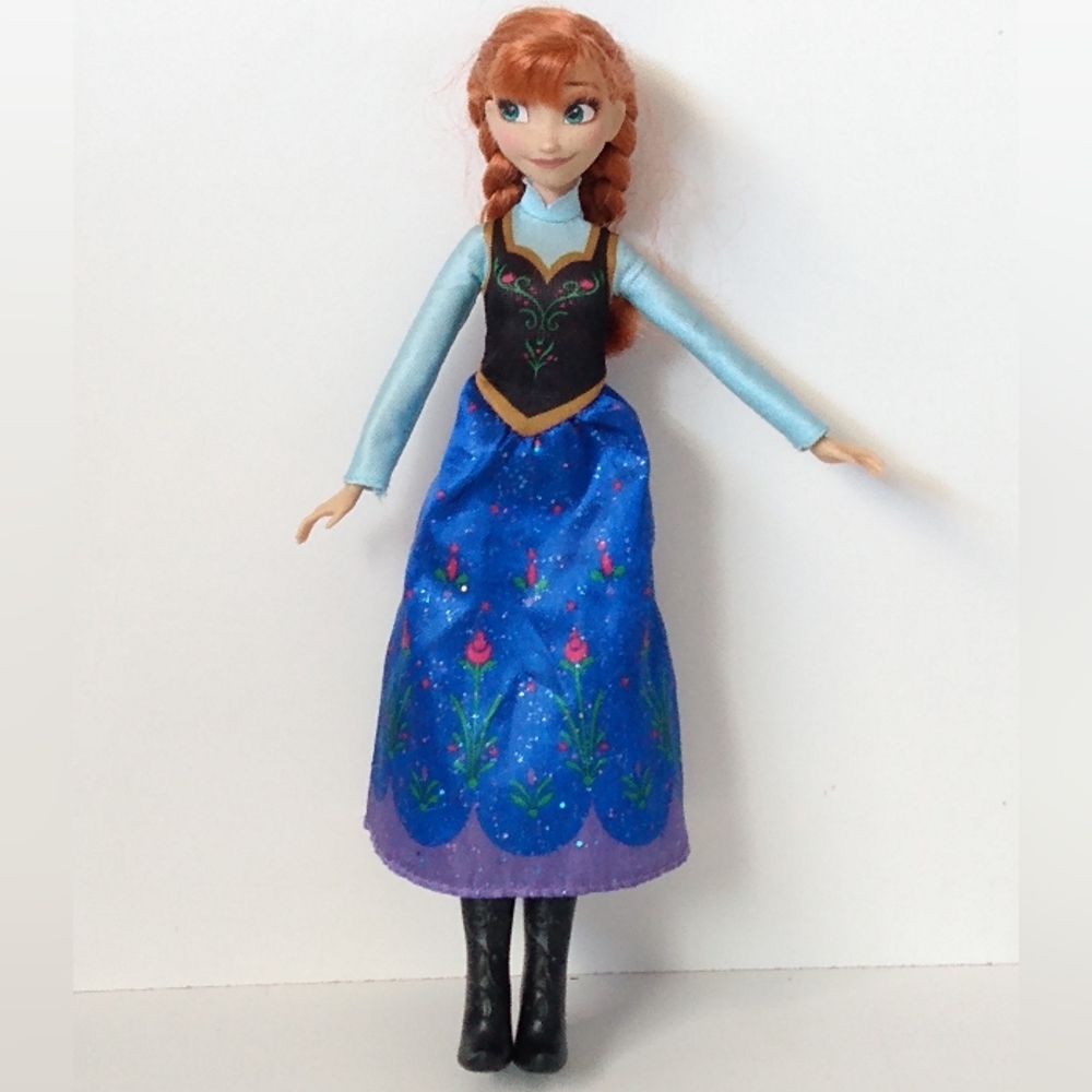 Disney Frozen Anna Doll with Blue Dress
